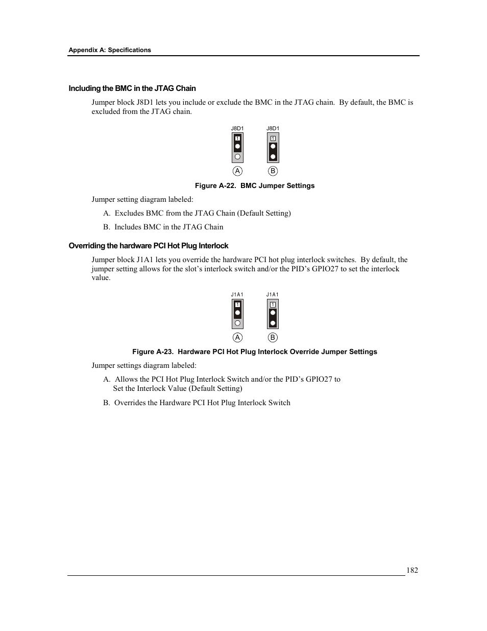 Including the bmc in the jtag chain, Overriding the hardware pci hot plug interlock | HP Integrity rx4610 Server User Manual | Page 189 / 201