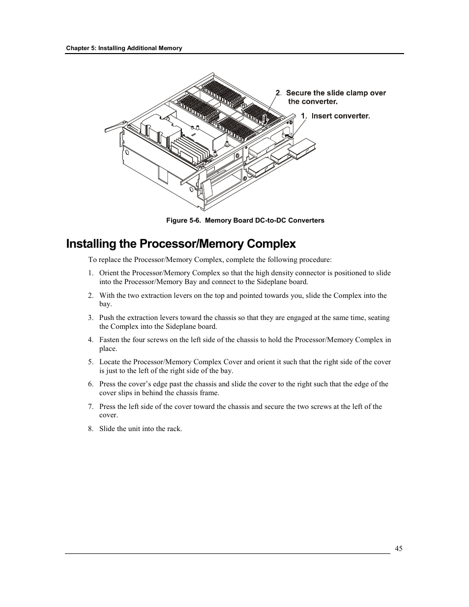 Installing the processor/memory complex | HP Integrity rx4610 Server User Manual | Page 52 / 201