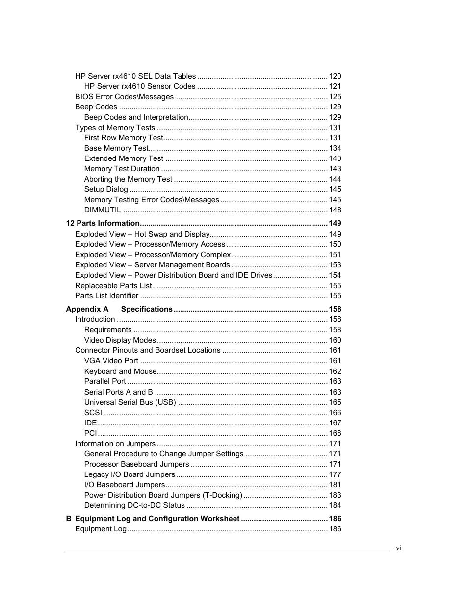 HP Integrity rx4610 Server User Manual | Page 6 / 201