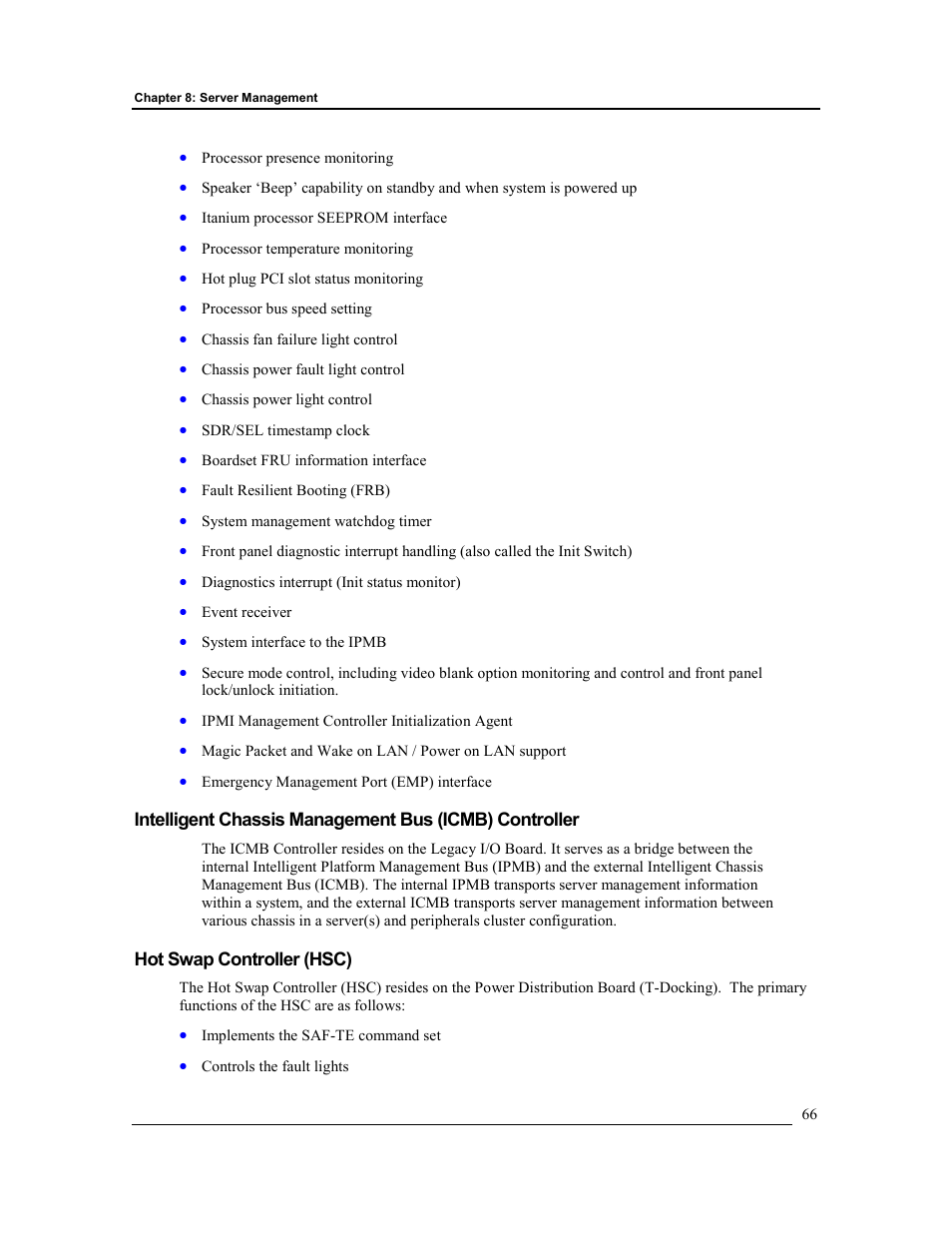 Hot swap controller (hsc) | HP Integrity rx4610 Server User Manual | Page 73 / 201