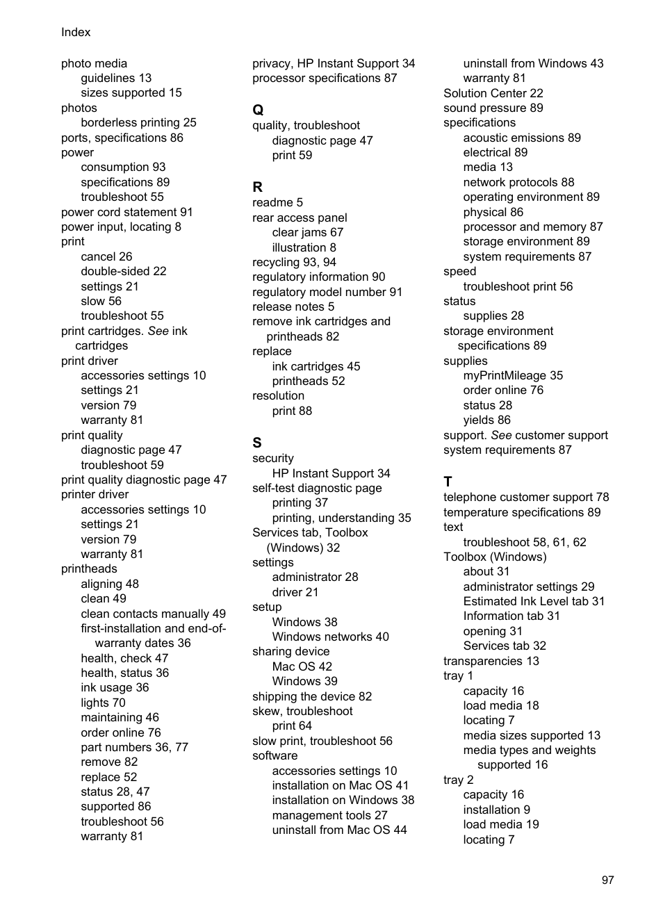 HP Officejet Pro K5400 Printer User Manual | Page 101 / 103