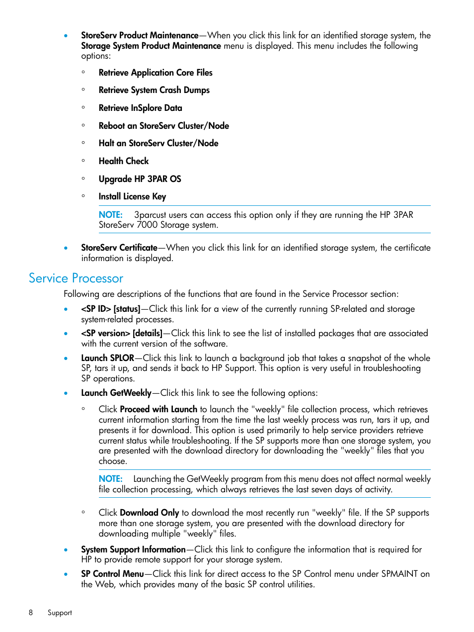 Service processor | HP 3PAR Service Processors User Manual | Page 8 / 39