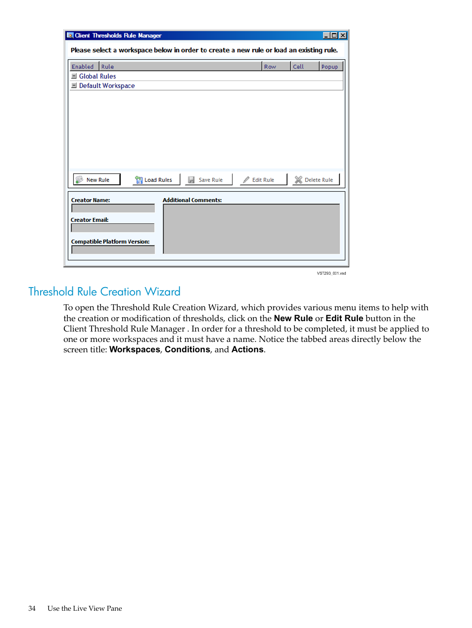 Threshold rule creation wizard | HP Neoview Release 2.4 Software User Manual | Page 34 / 94