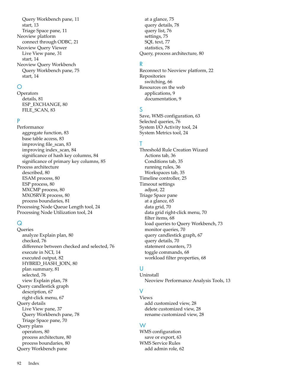 HP Neoview Release 2.4 Software User Manual | Page 92 / 94