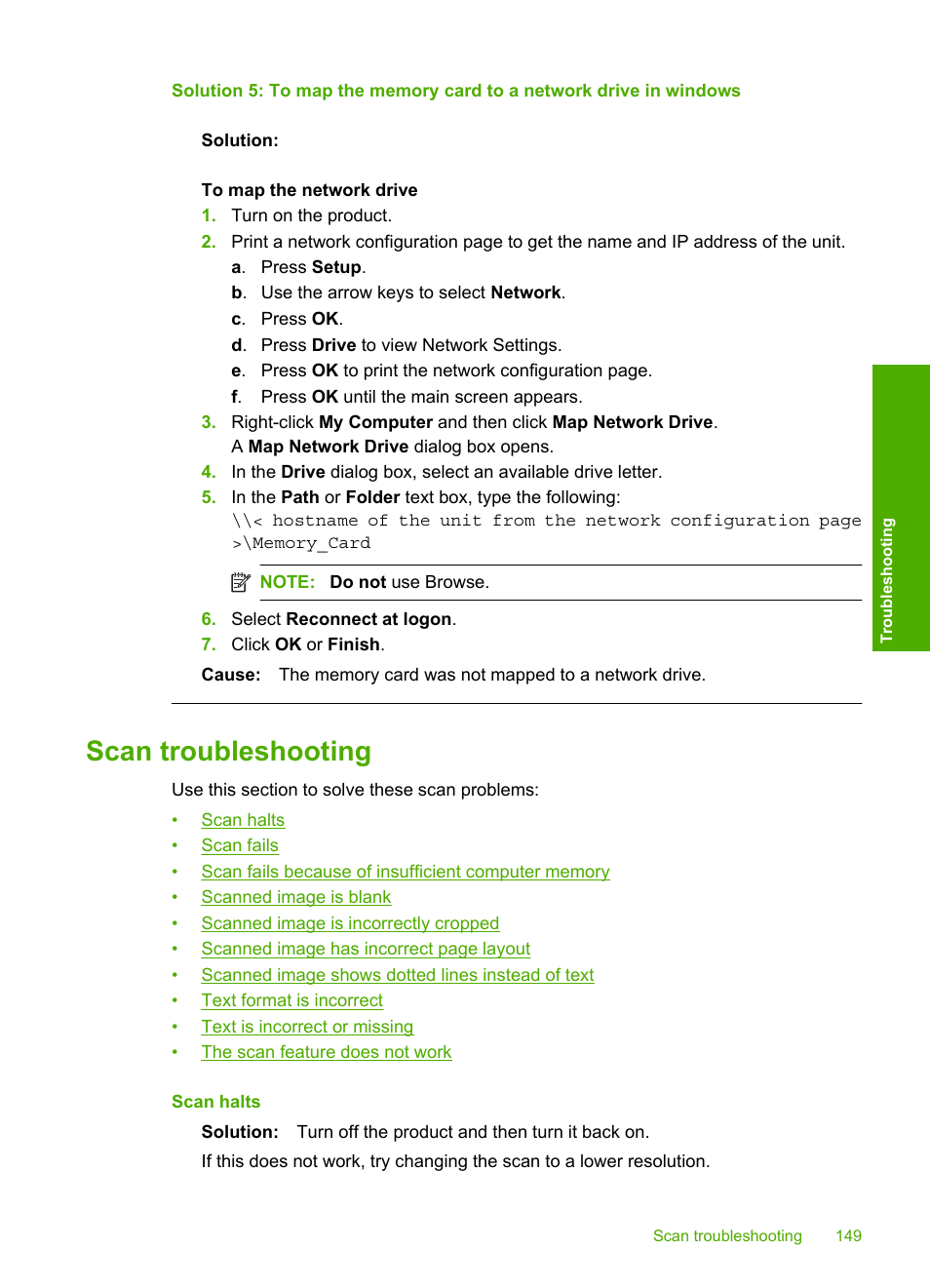 Scan troubleshooting | HP Photosmart C4580 All-in-One Printer User Manual | Page 152 / 261