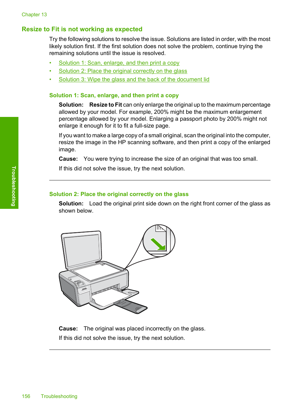 Resize to fit is not working as expected | HP Photosmart C4580 All-in-One Printer User Manual | Page 159 / 261