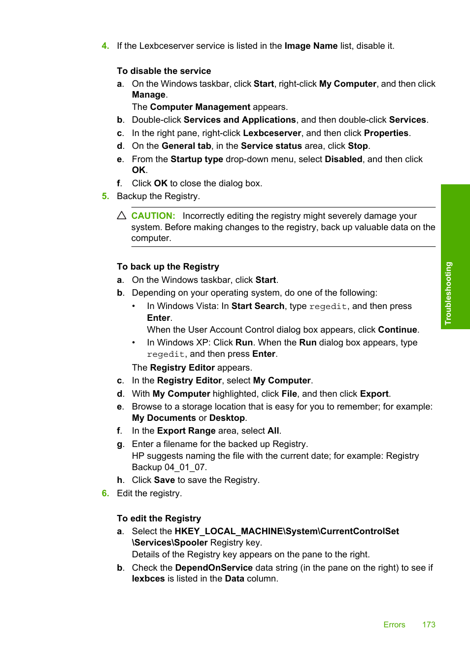 HP Photosmart C4580 All-in-One Printer User Manual | Page 176 / 261