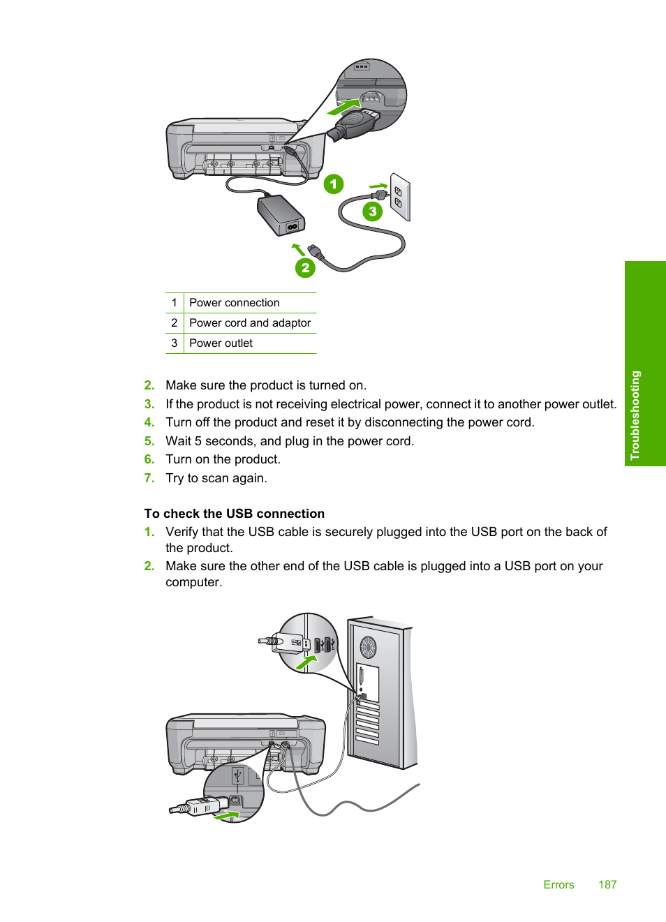 HP Photosmart C4580 All-in-One Printer User Manual | Page 190 / 261