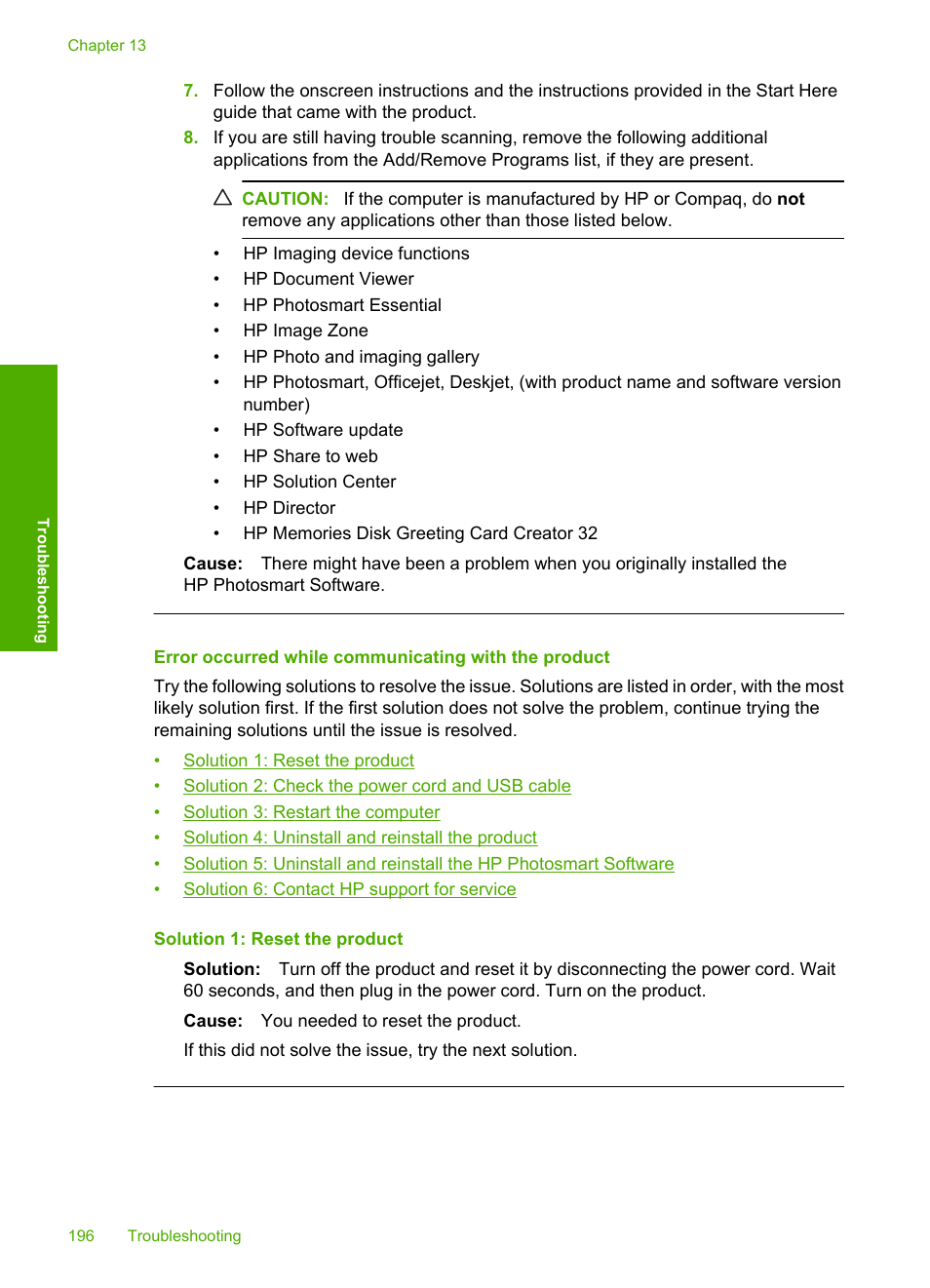 HP Photosmart C4580 All-in-One Printer User Manual | Page 199 / 261