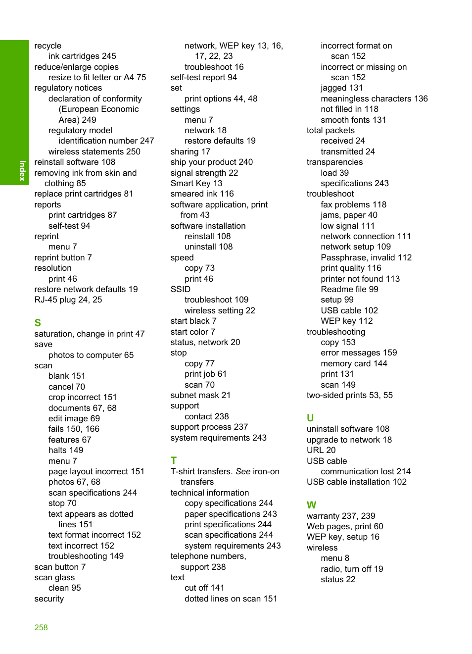 HP Photosmart C4580 All-in-One Printer User Manual | Page 261 / 261