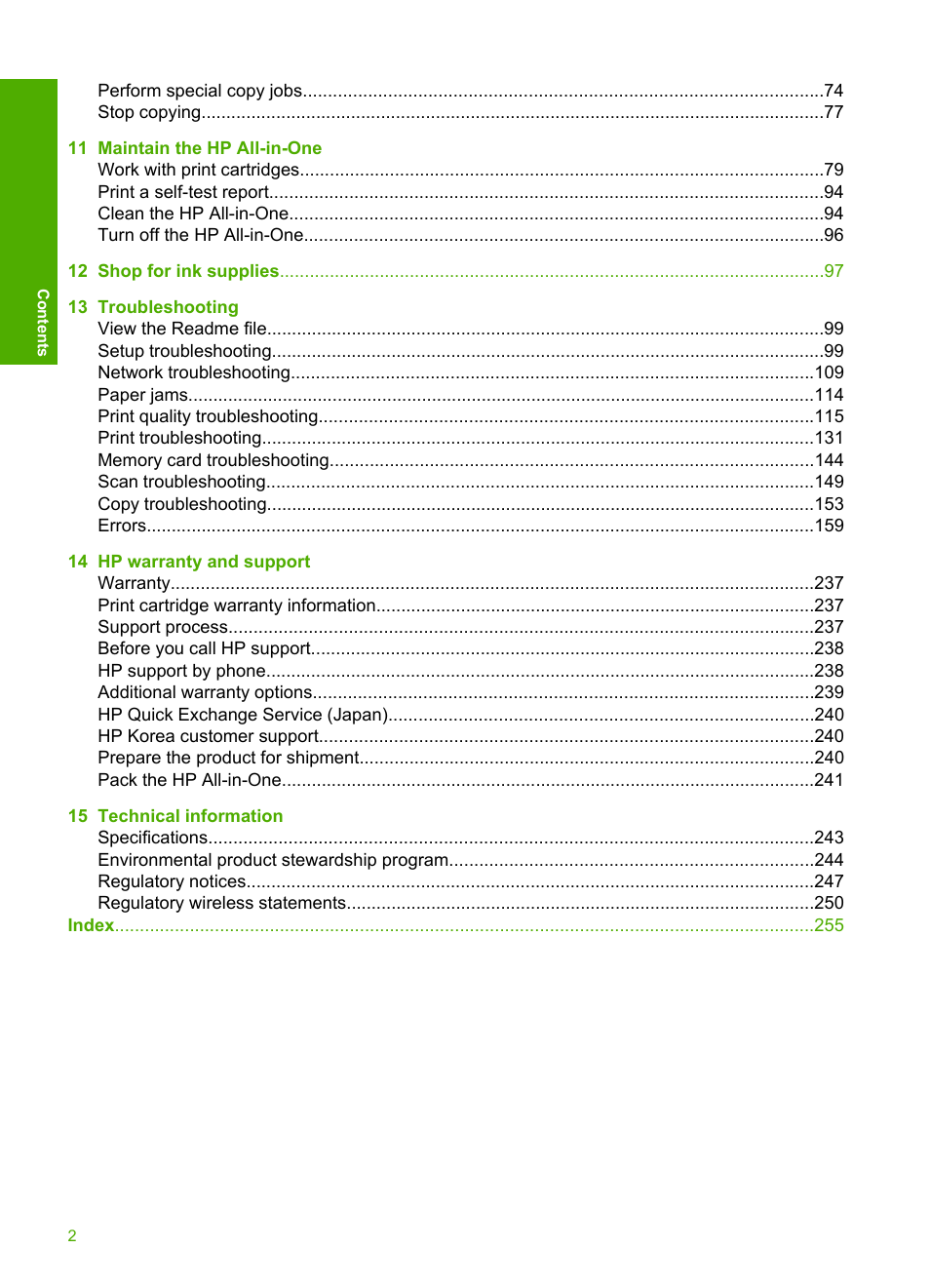 HP Photosmart C4580 All-in-One Printer User Manual | Page 5 / 261