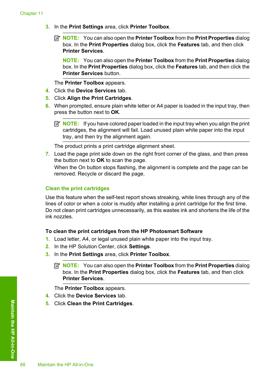 Clean the print cartridges | HP Photosmart C4580 All-in-One Printer User Manual | Page 91 / 261