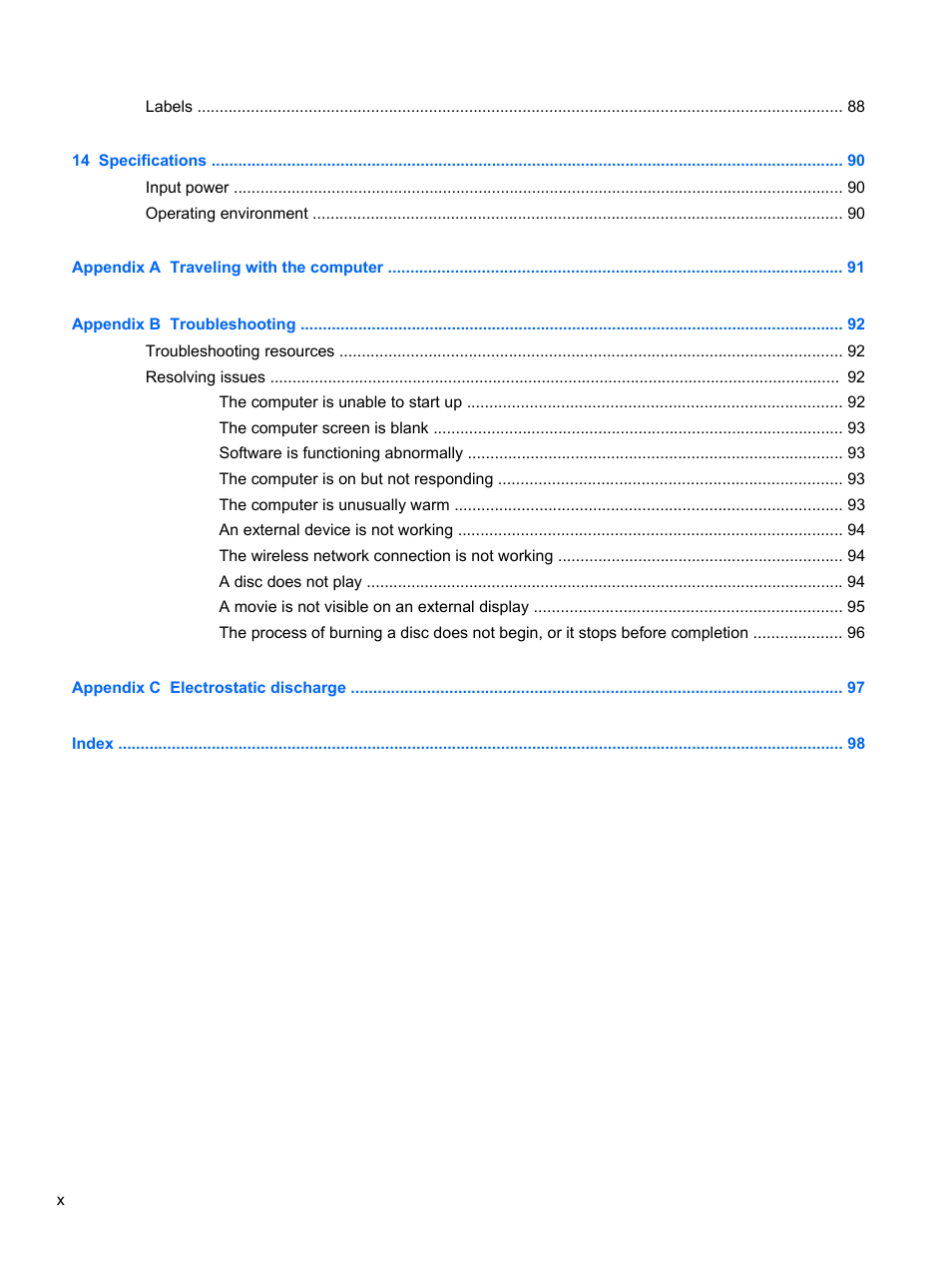 HP ZBook 17 Mobile Workstation User Manual | Page 10 / 111