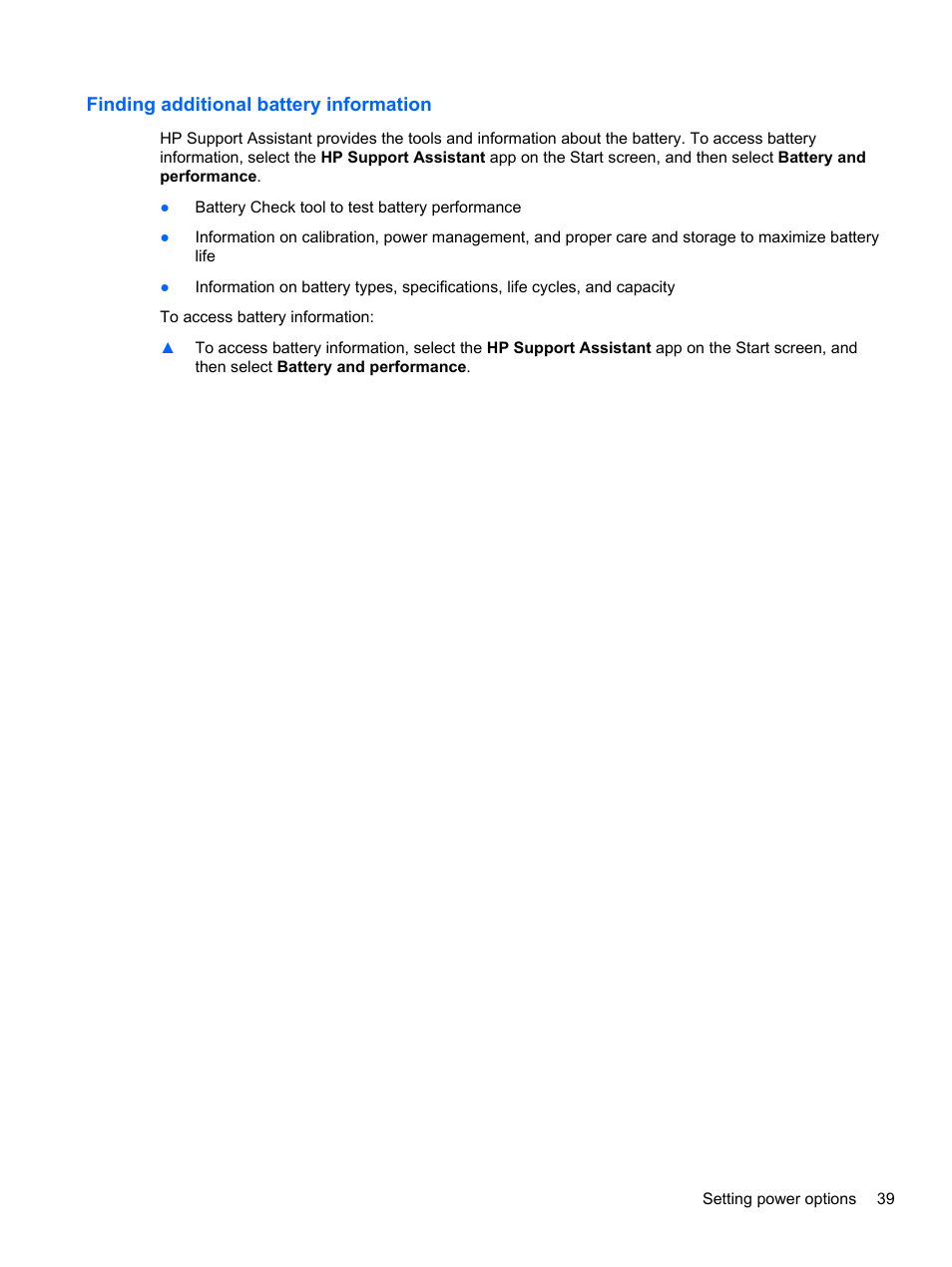 Finding additional battery information | HP ZBook 17 Mobile Workstation User Manual | Page 49 / 111