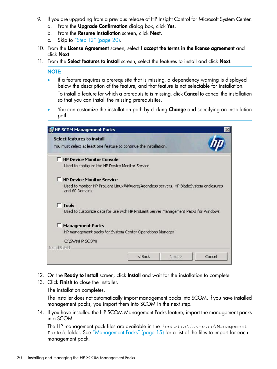 HP OneView for Microsoft System Center User Manual | Page 20 / 28