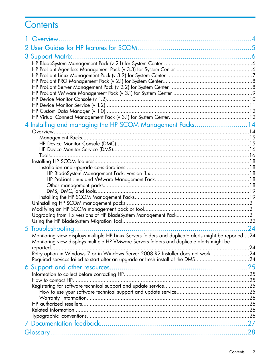 HP OneView for Microsoft System Center User Manual | Page 3 / 28