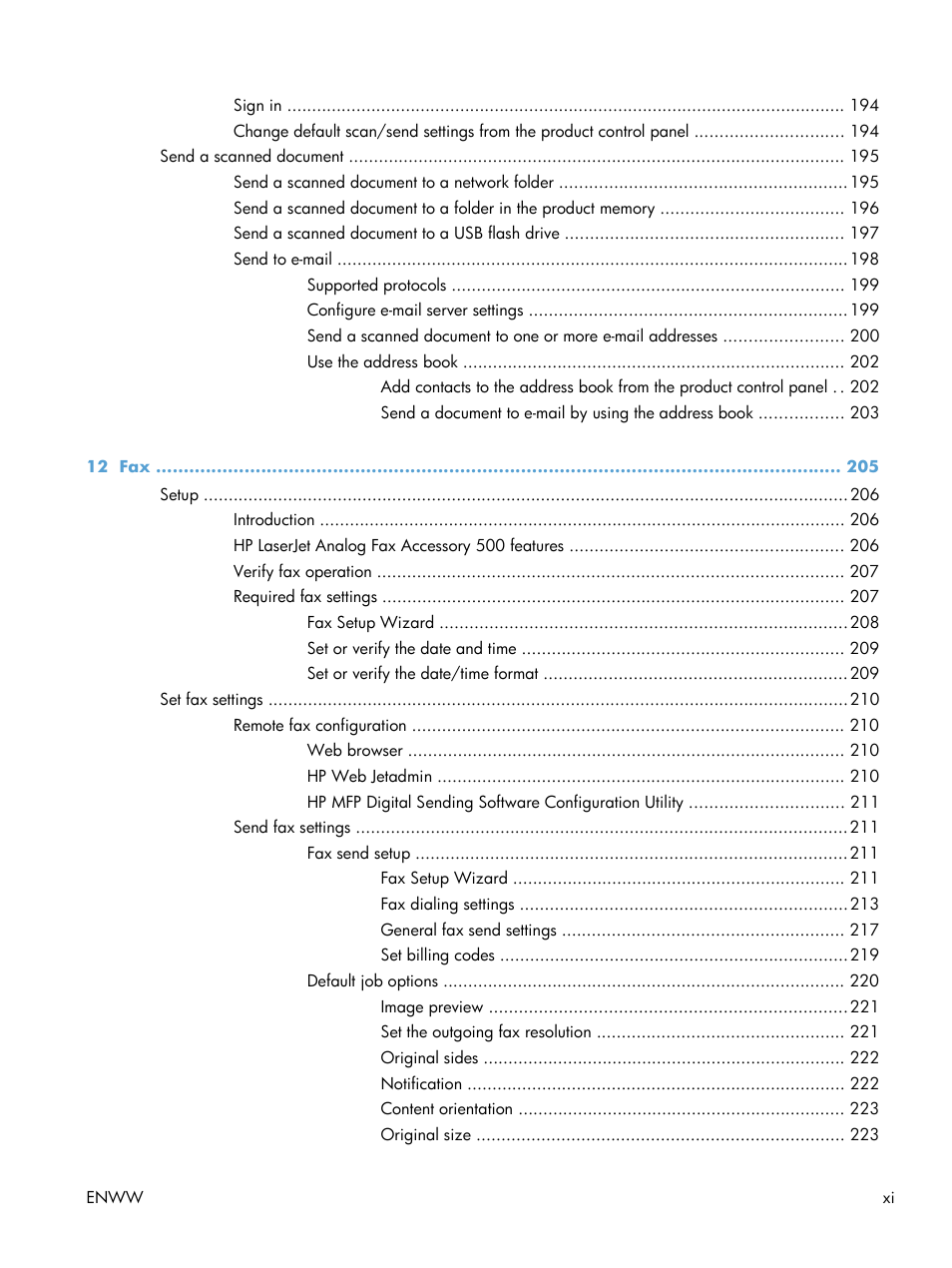 HP Color LaserJet Enterprise CM4540 MFP series User Manual | Page 13 / 386