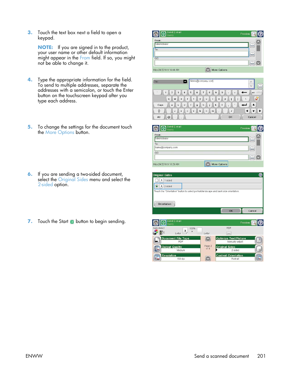 HP Color LaserJet Enterprise CM4540 MFP series User Manual | Page 221 / 386