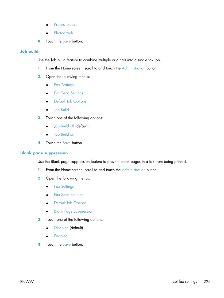 Job build | HP Color LaserJet Enterprise CM4540 MFP series User Manual | Page 245 / 386