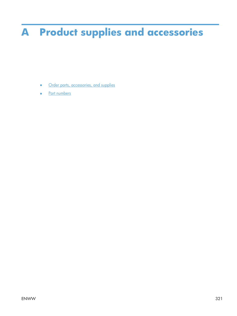 Product supplies and accessories, Appendix a product supplies and accessories, A product supplies and accessories | HP Color LaserJet Enterprise CM4540 MFP series User Manual | Page 341 / 386