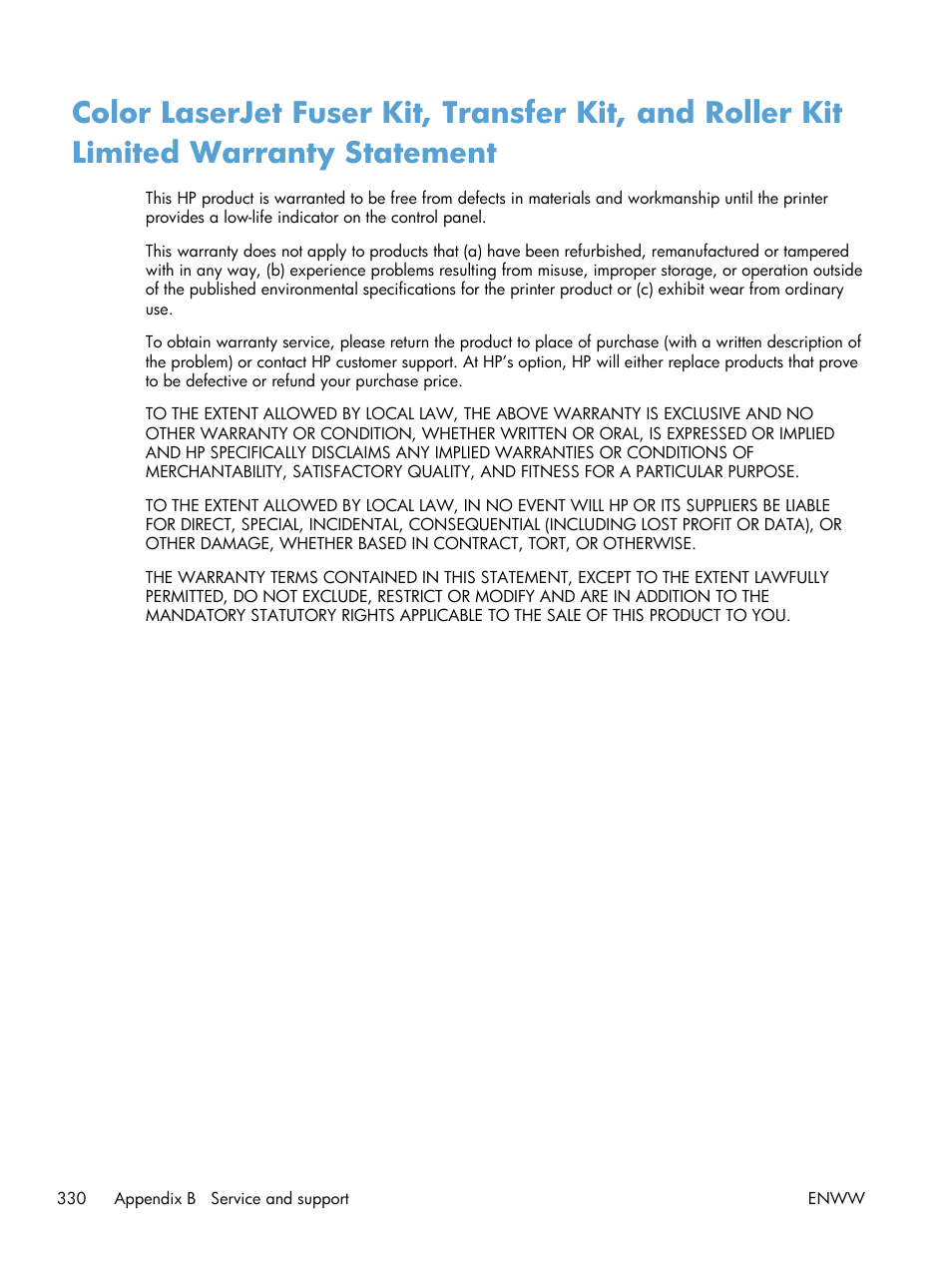 HP Color LaserJet Enterprise CM4540 MFP series User Manual | Page 350 / 386