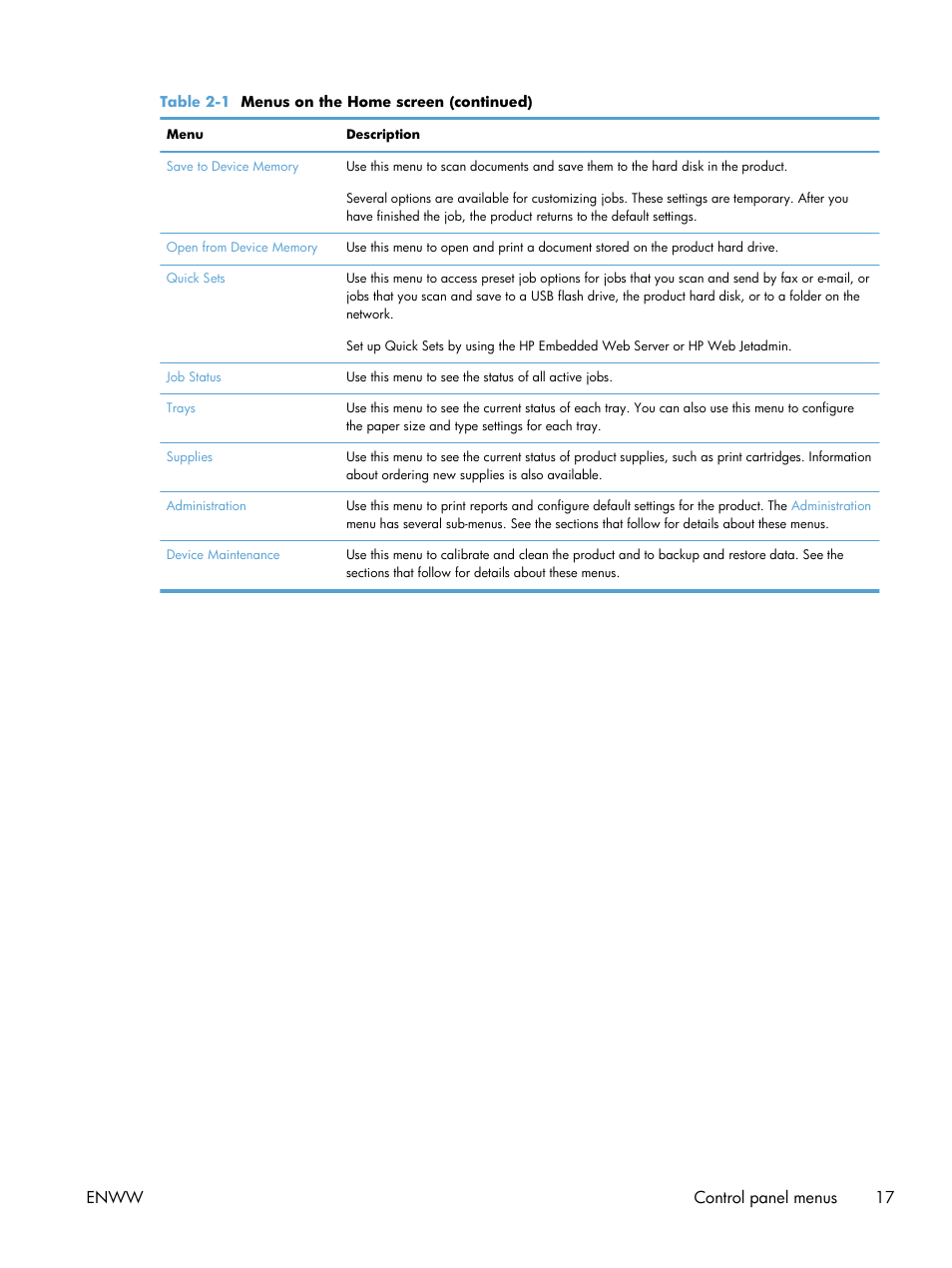 HP Color LaserJet Enterprise CM4540 MFP series User Manual | Page 37 / 386