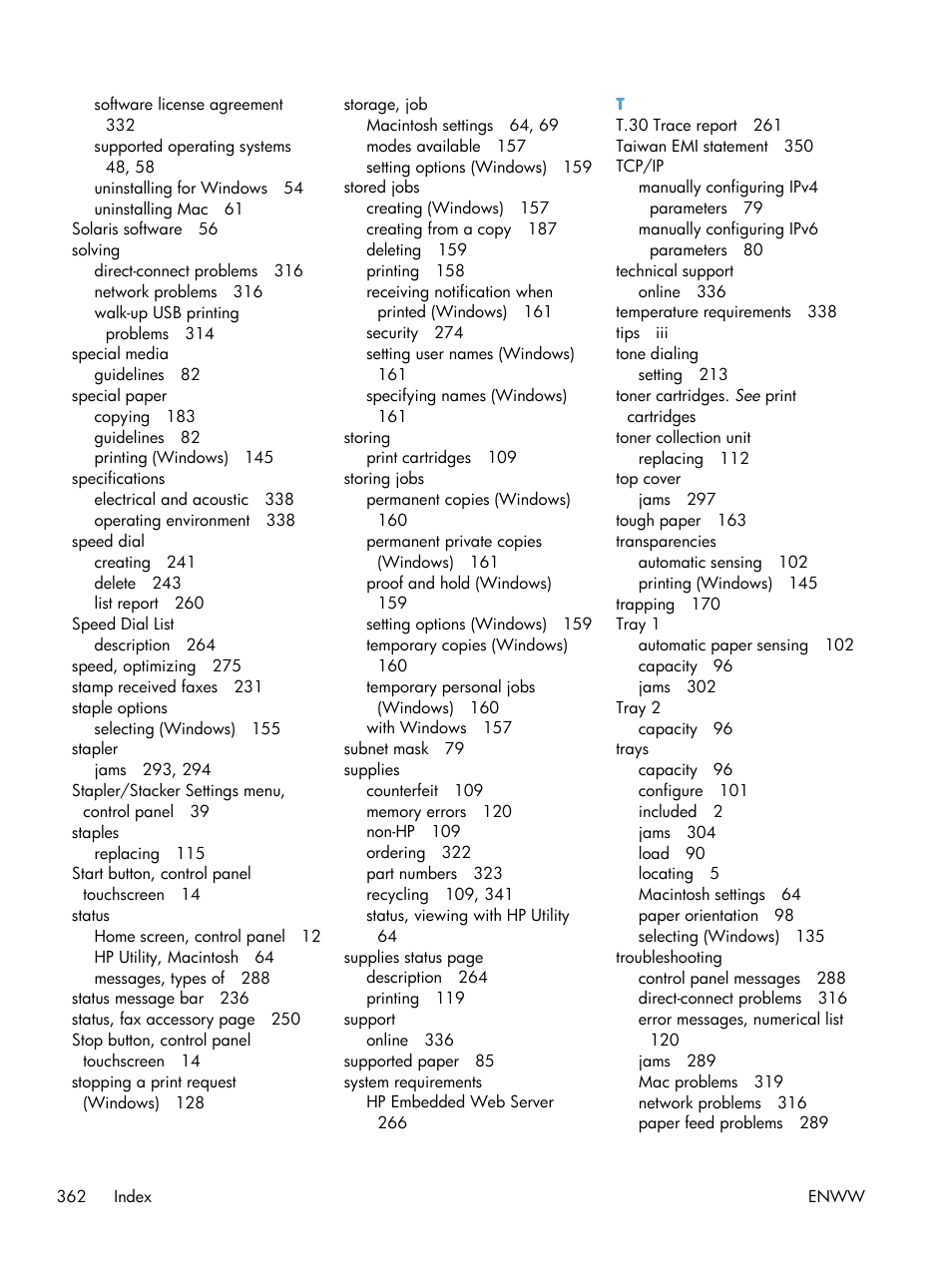 HP Color LaserJet Enterprise CM4540 MFP series User Manual | Page 382 / 386