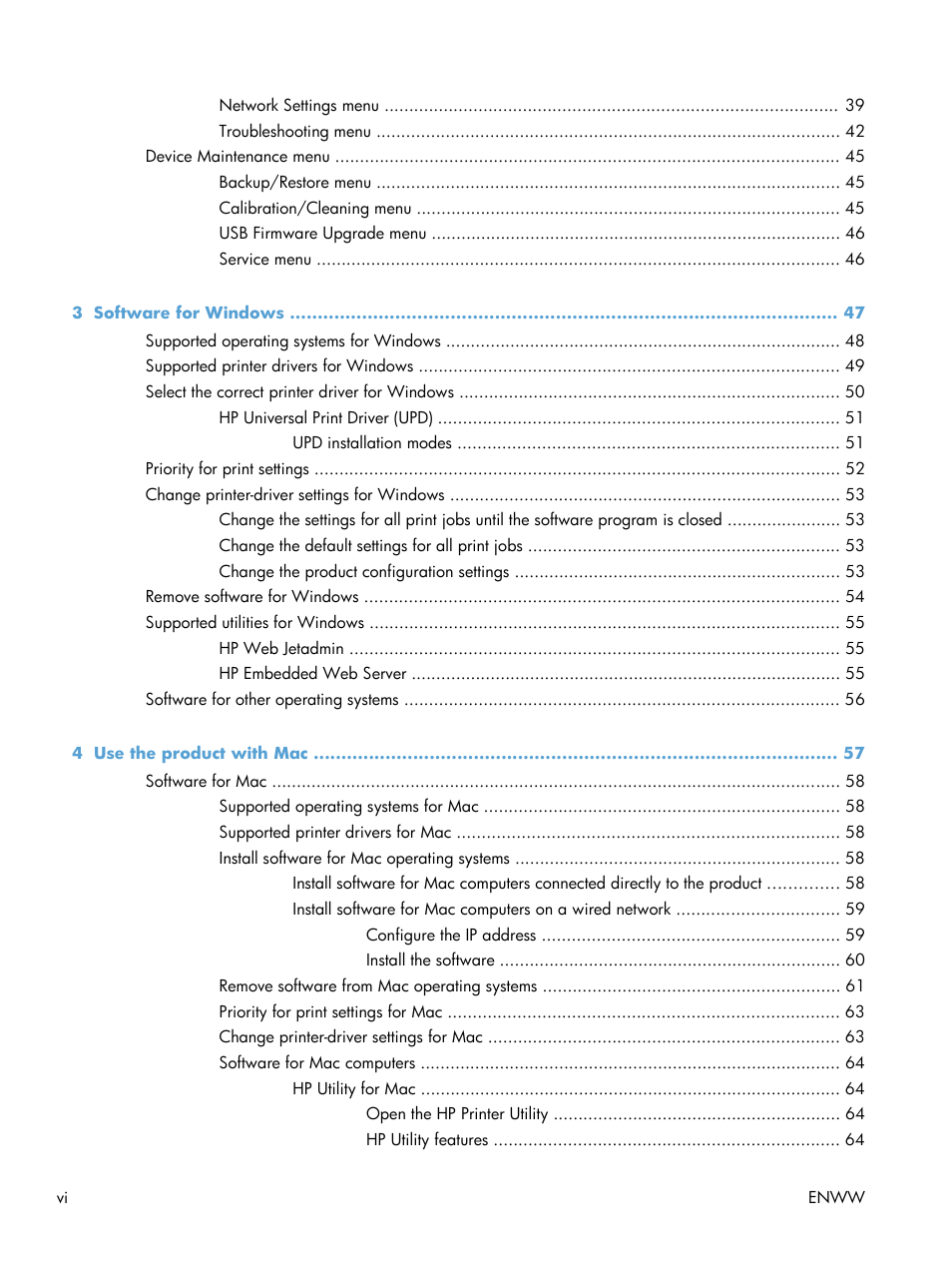 HP Color LaserJet Enterprise CM4540 MFP series User Manual | Page 8 / 386