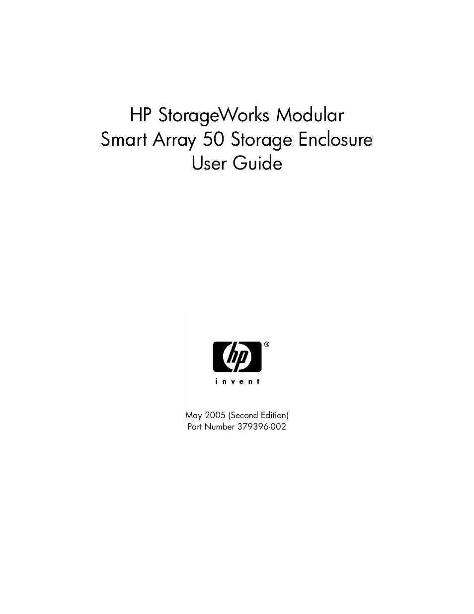 HP 50 Modular Smart Array User Manual | 63 pages