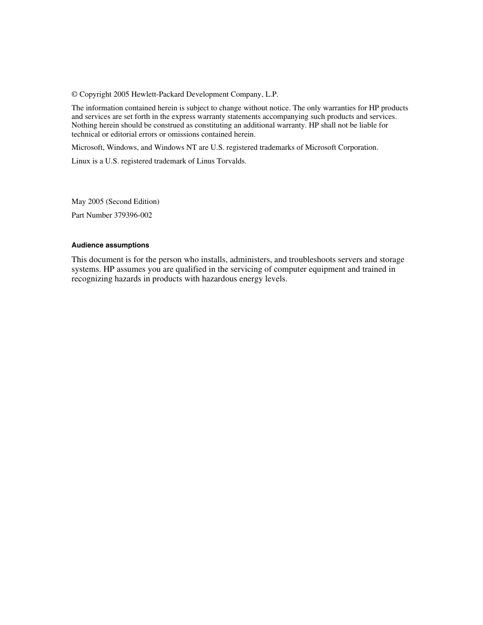 Notice | HP 50 Modular Smart Array User Manual | Page 2 / 63