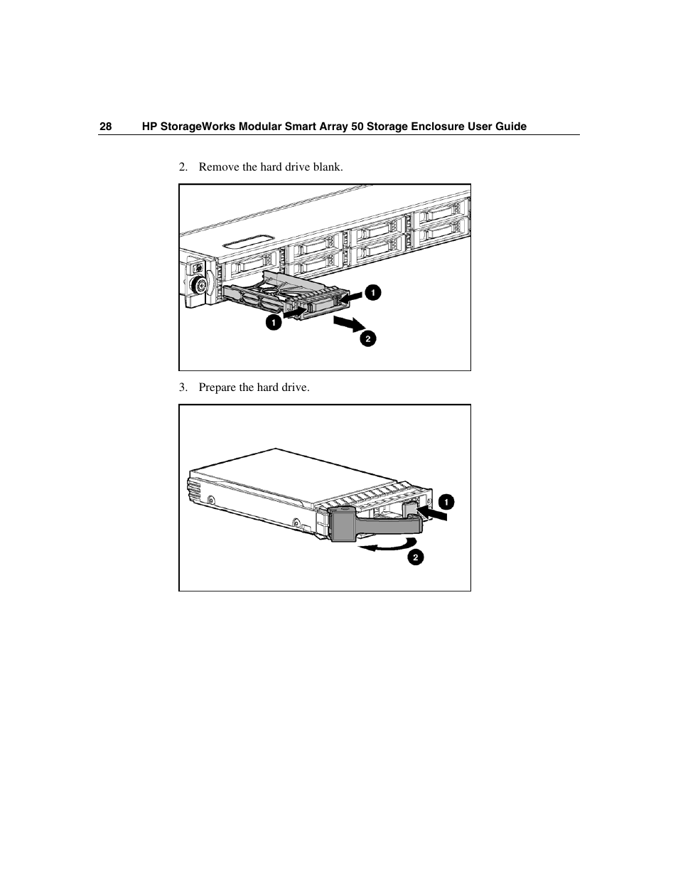 HP 50 Modular Smart Array User Manual | Page 28 / 63