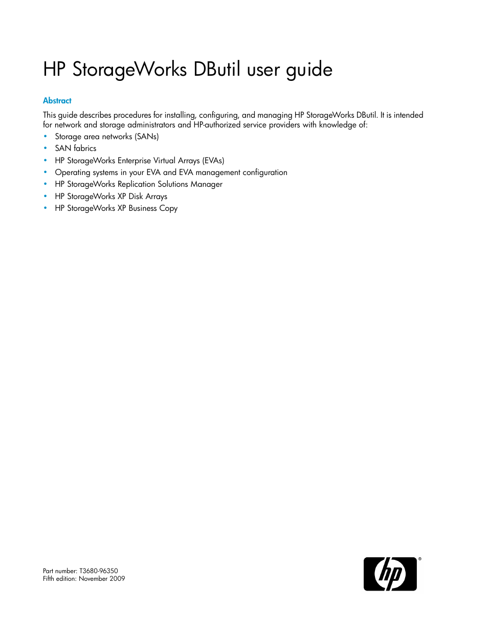 HP P6000 Continuous Access Software User Manual | 36 pages