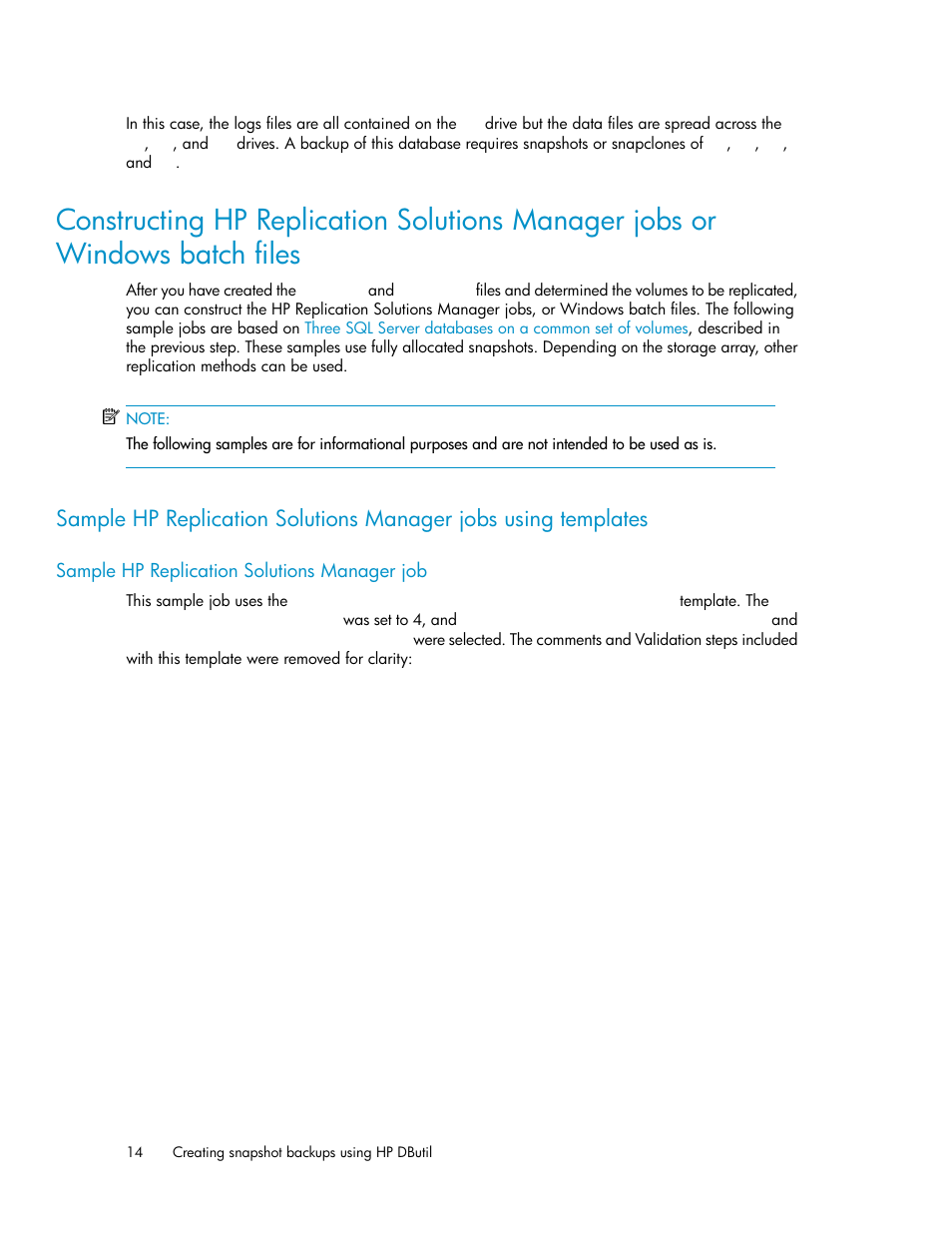Sample hp replication solutions manager job | HP P6000 Continuous Access Software User Manual | Page 14 / 36