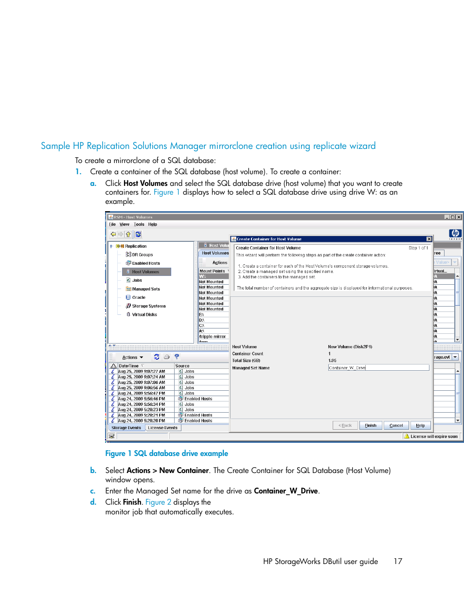 Sql database drive example | HP P6000 Continuous Access Software User Manual | Page 17 / 36
