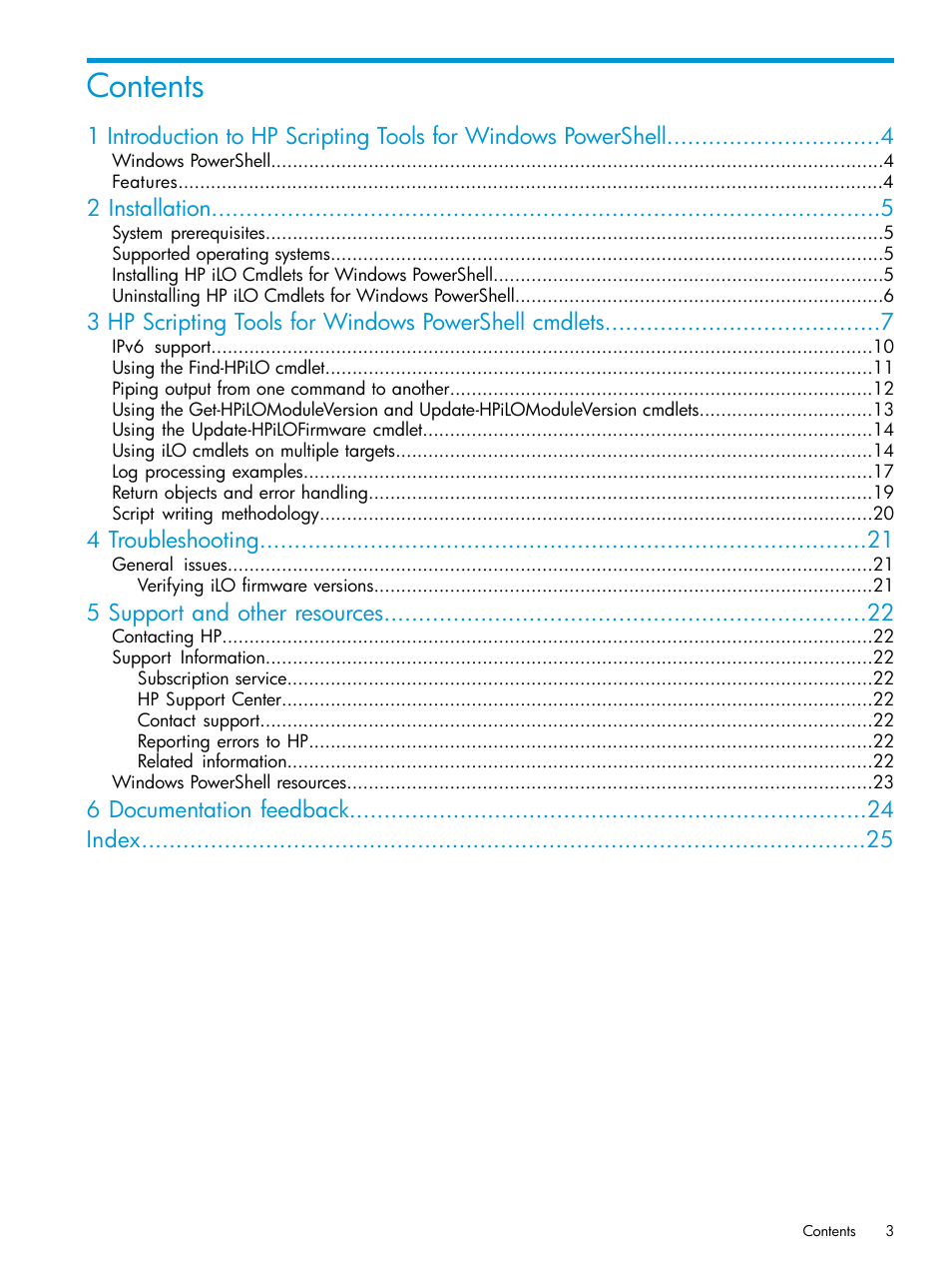 HP Scripting Tools for Windows PowerShell User Manual | Page 3 / 25