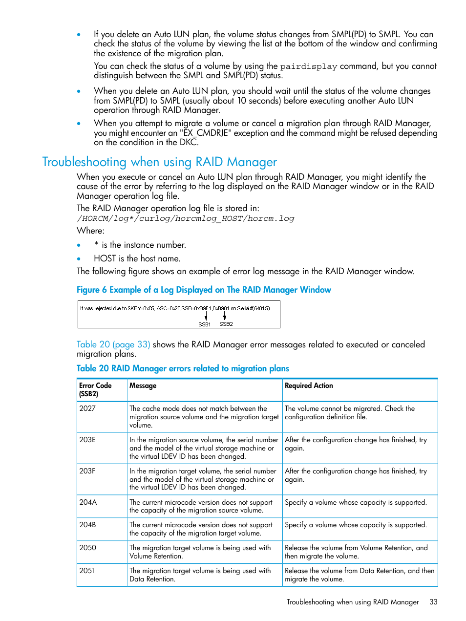 Troubleshooting when using raid manager | HP XP Racks User Manual | Page 33 / 56