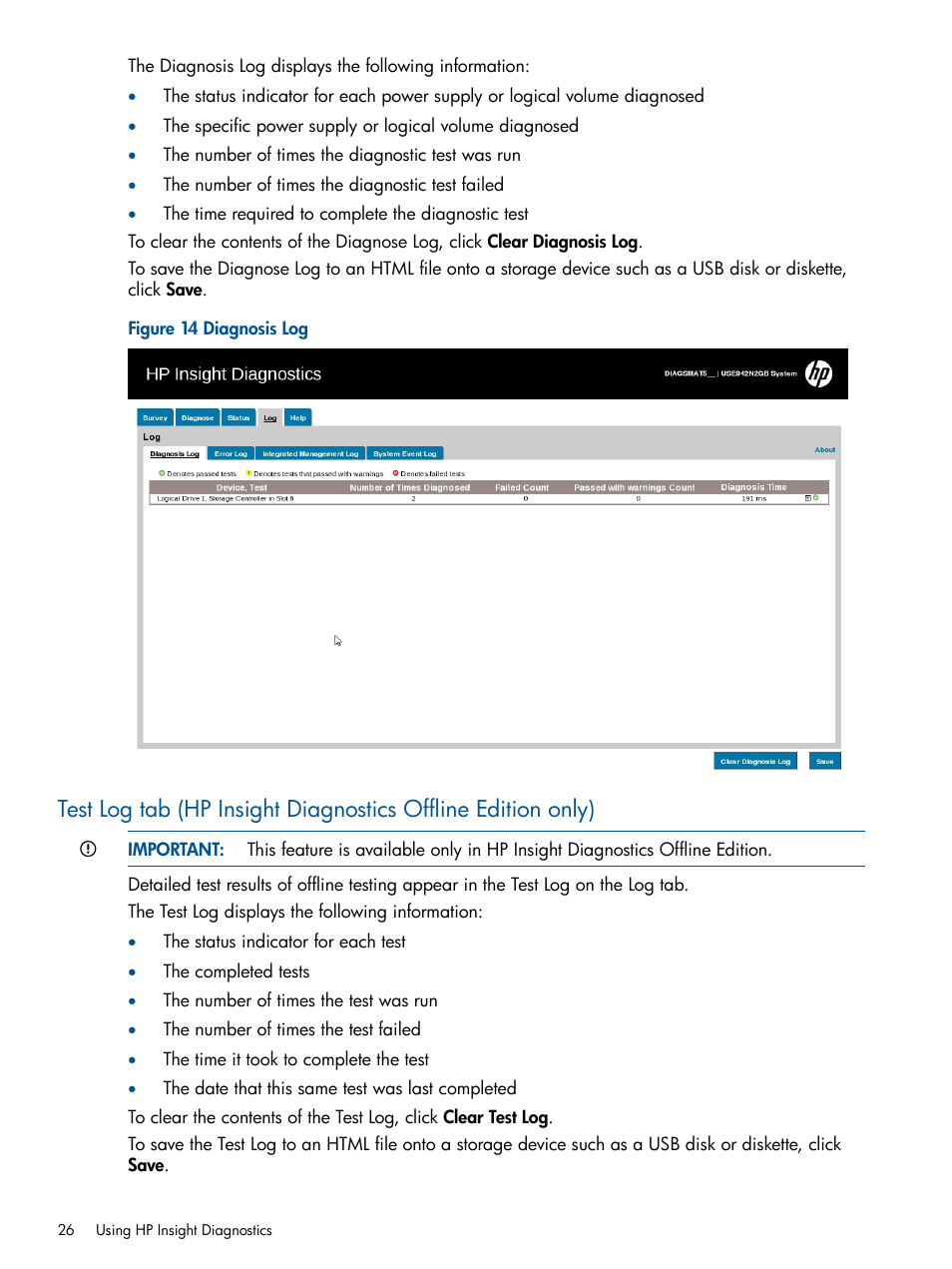 HP Insight Diagnostics Software User Manual | Page 26 / 41