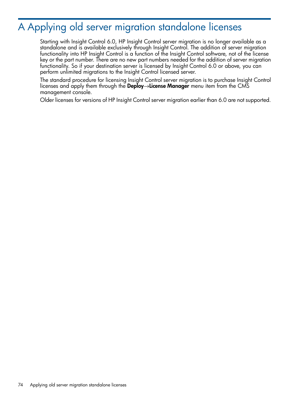 HP Insight Control User Manual | Page 74 / 82