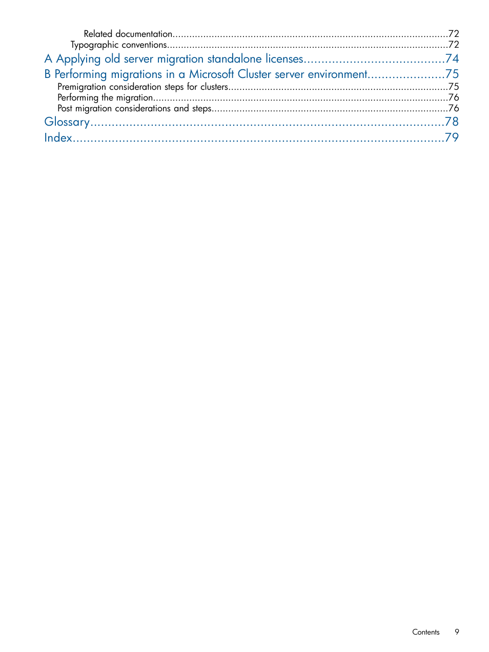 Glossary index | HP Insight Control User Manual | Page 9 / 82