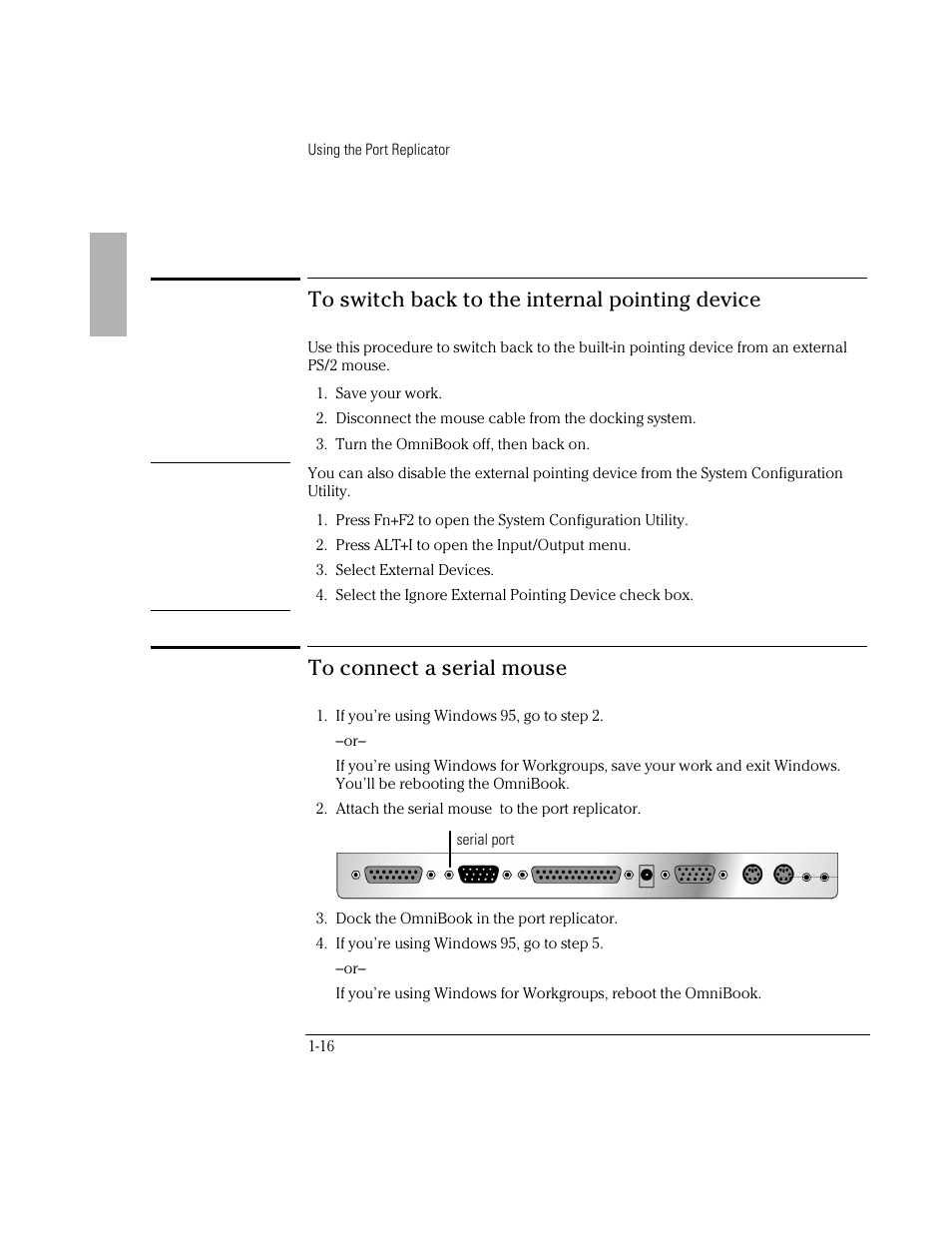 HP OmniBook 2000 Notebook PC User Manual | Page 16 / 32