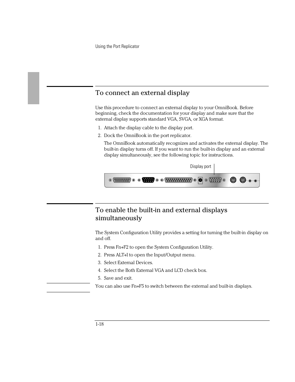 HP OmniBook 2000 Notebook PC User Manual | Page 18 / 32