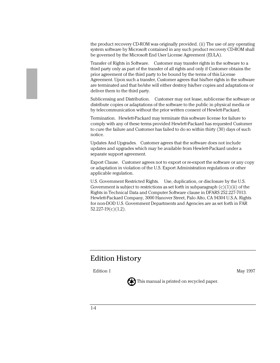 Edition history | HP OmniBook 2000 Notebook PC User Manual | Page 4 / 32