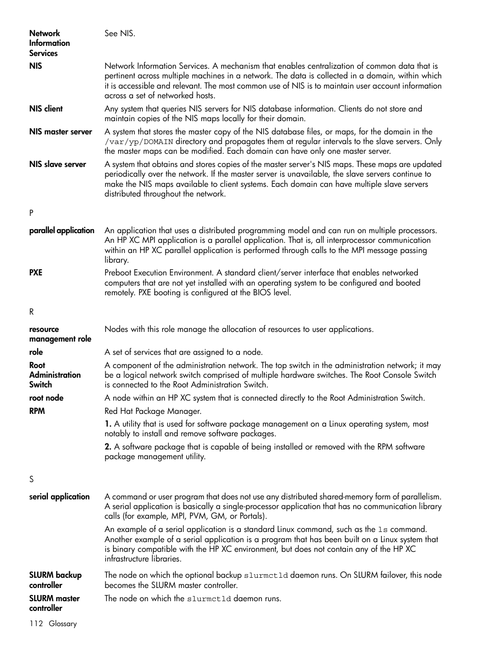 HP XC System 3.x Software User Manual | Page 112 / 118