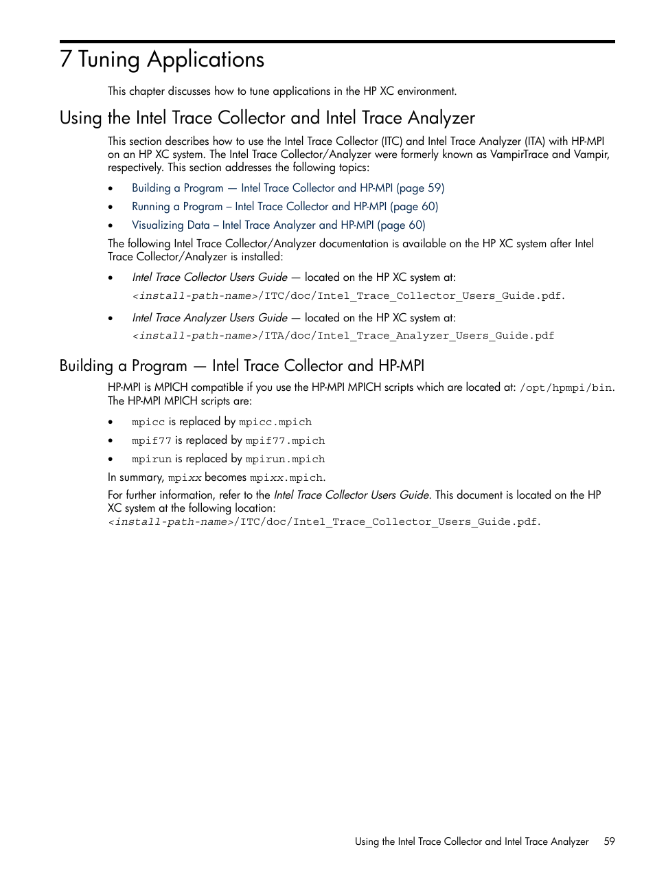 7 tuning applications | HP XC System 3.x Software User Manual | Page 59 / 118