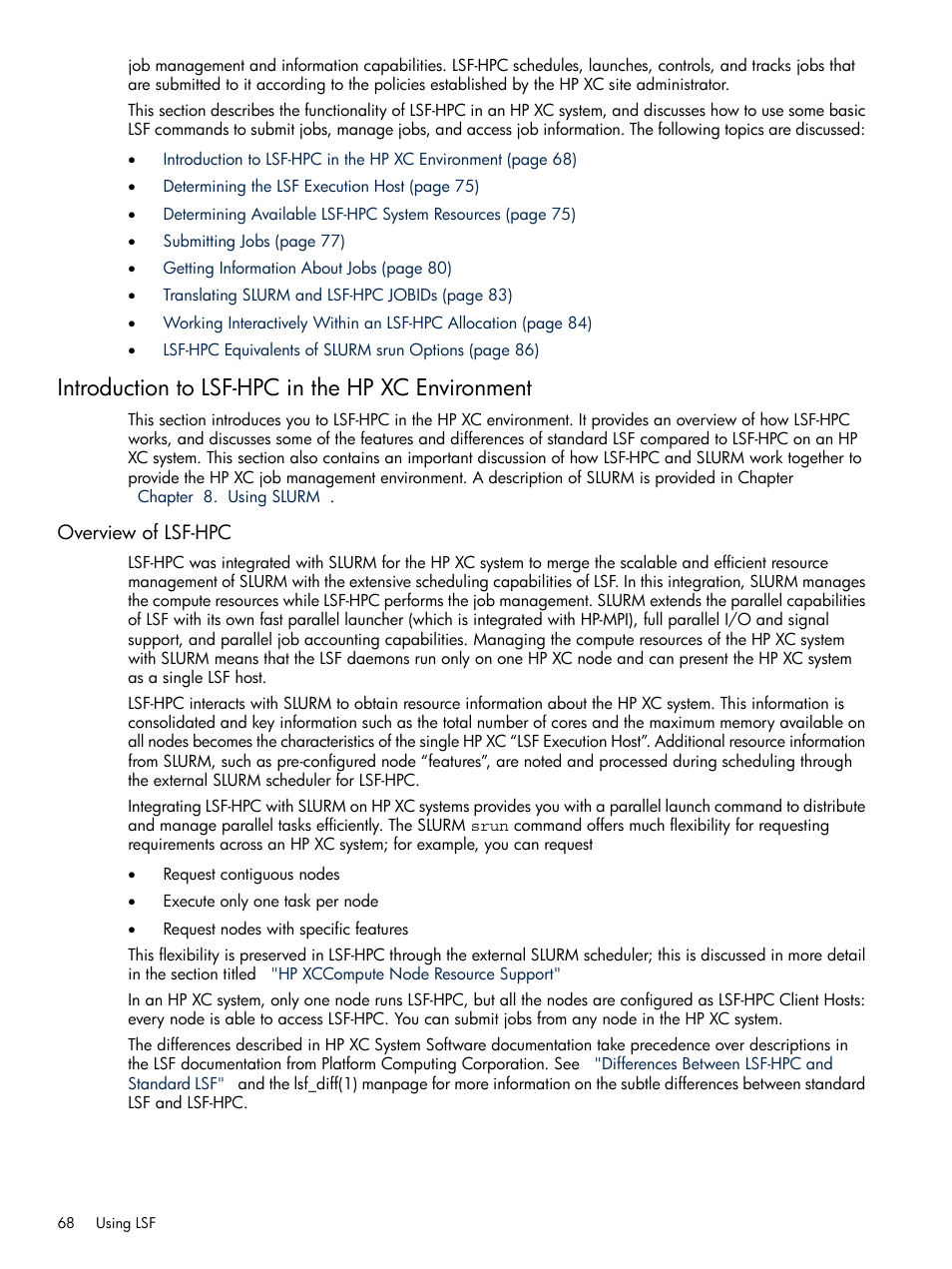 Introduction to lsf-hpc in the hp xc environment, Overview of lsf-hpc | HP XC System 3.x Software User Manual | Page 68 / 118