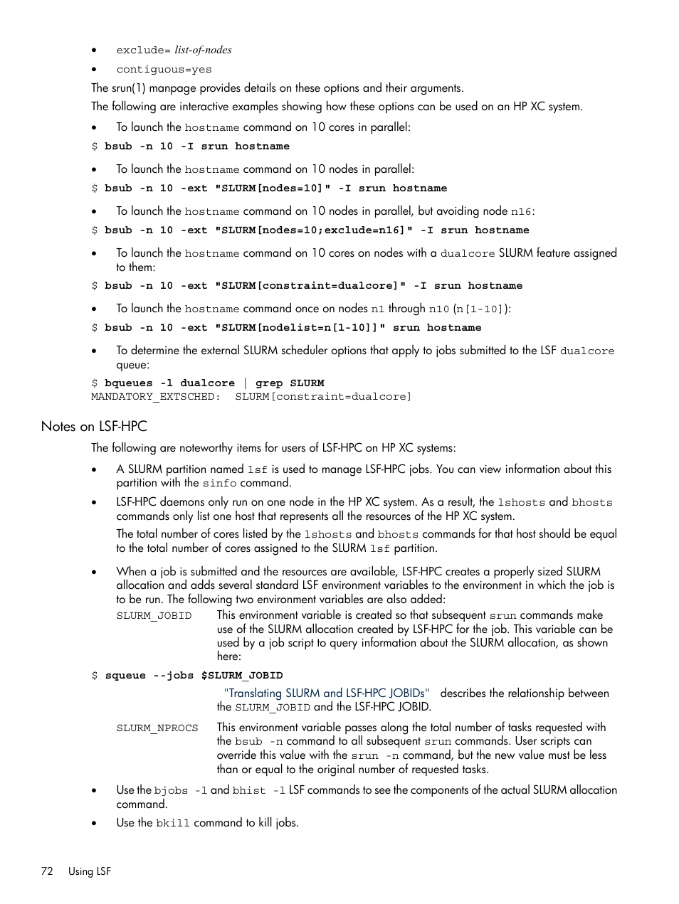 Notes on lsf-hpc | HP XC System 3.x Software User Manual | Page 72 / 118