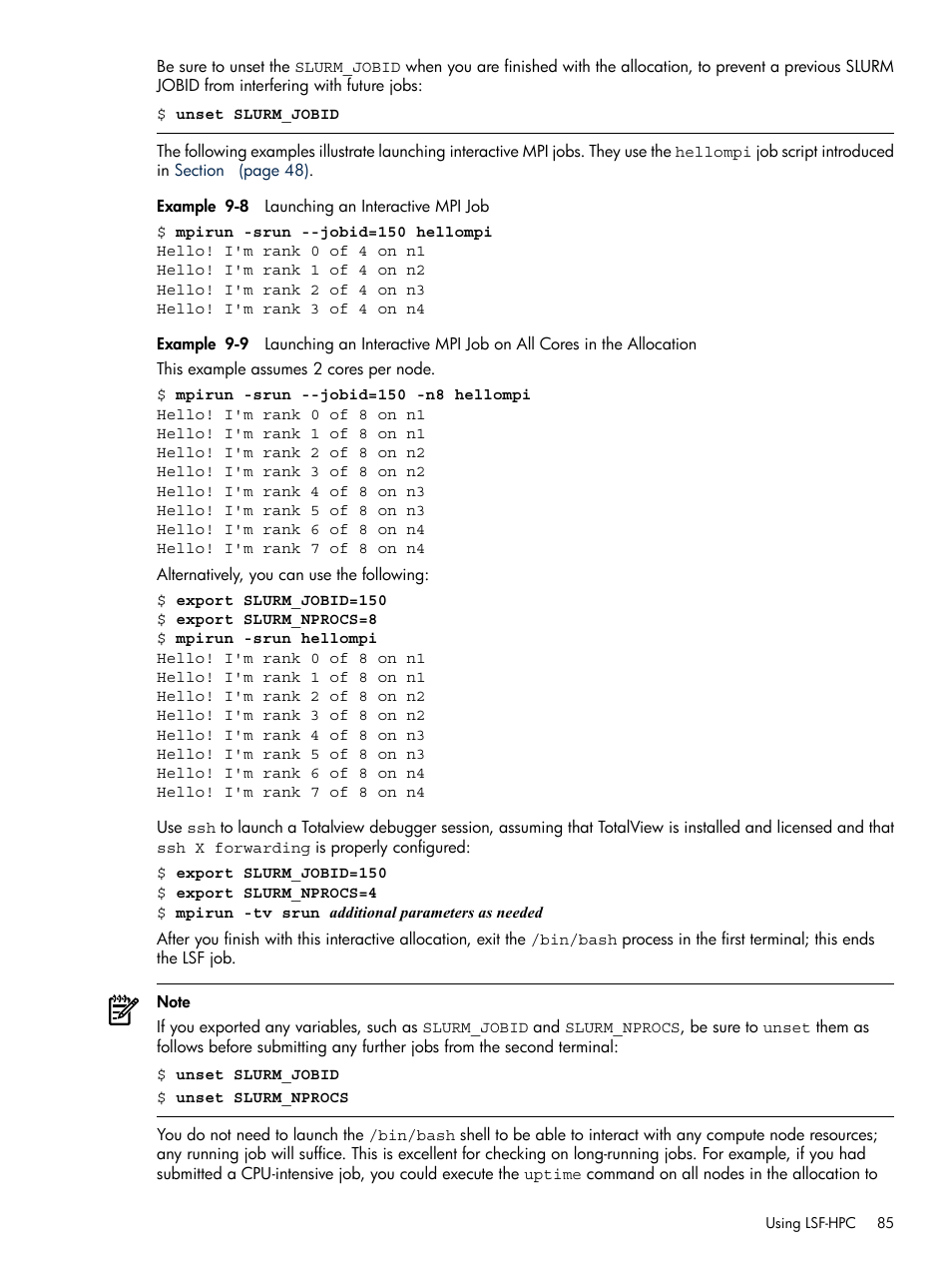 HP XC System 3.x Software User Manual | Page 85 / 118