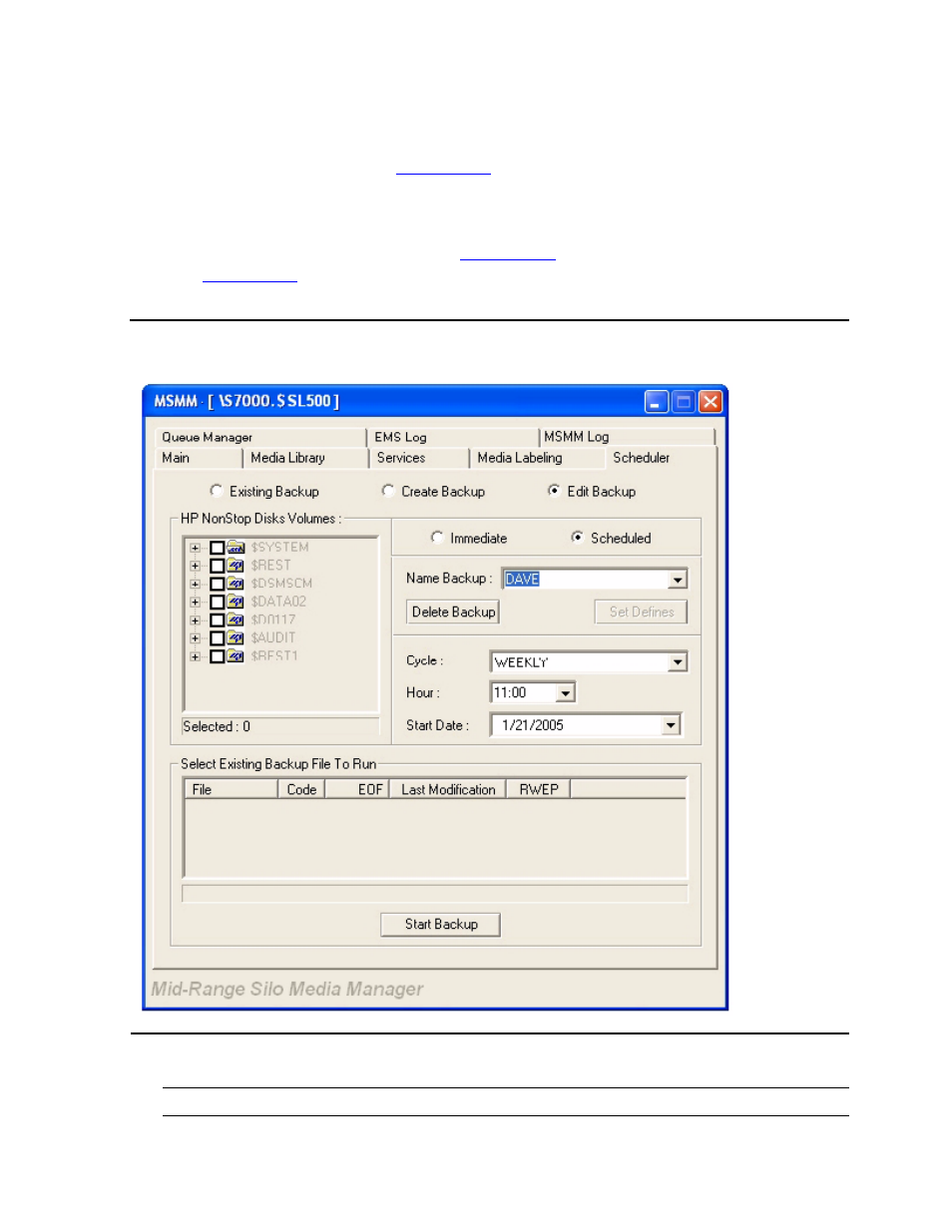 Figure 5-23, Edit backup, Edit a backup | HP NonStop G-Series User Manual | Page 114 / 216