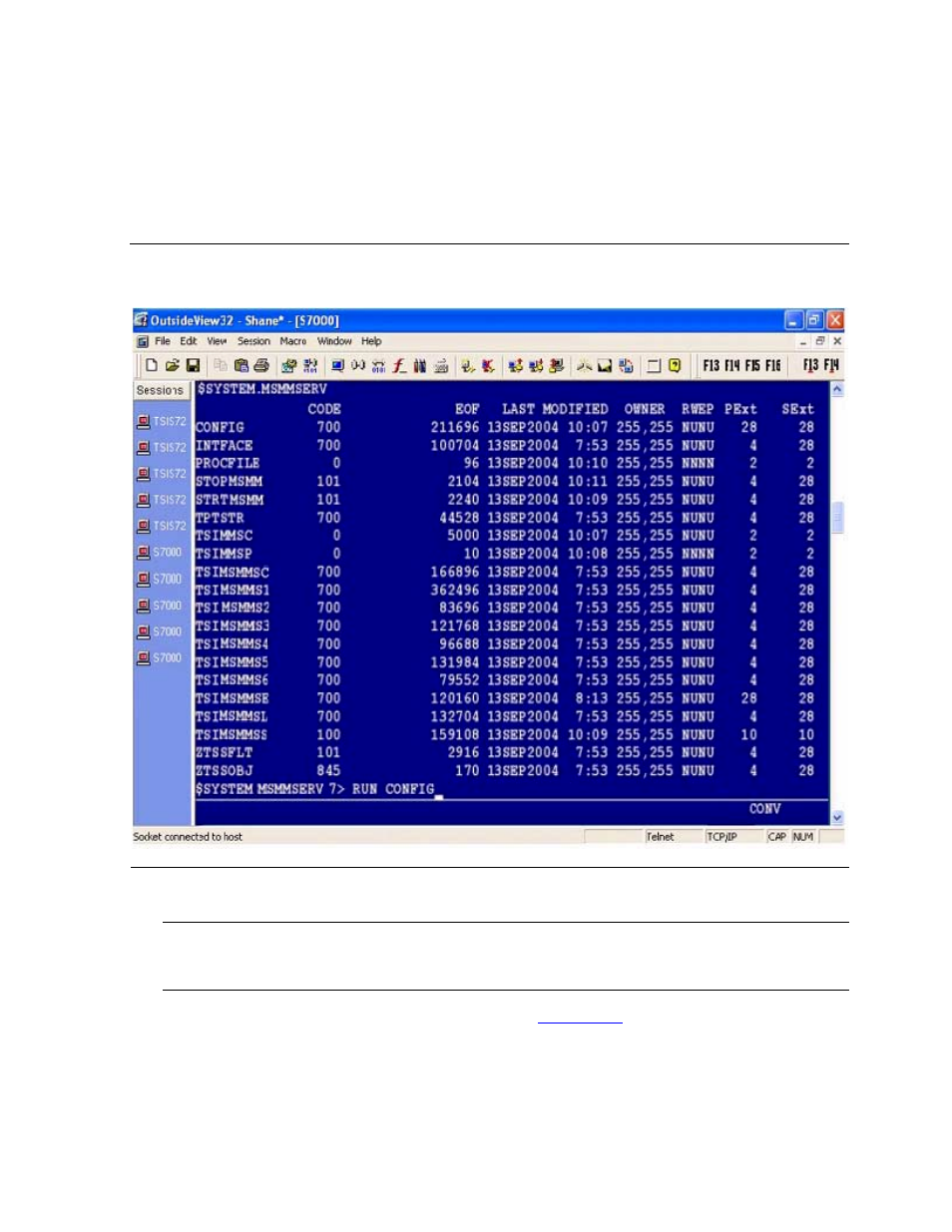 Configuring the msmm server on the nonstop system, Figure 3-1, Run config | HP NonStop G-Series User Manual | Page 32 / 216
