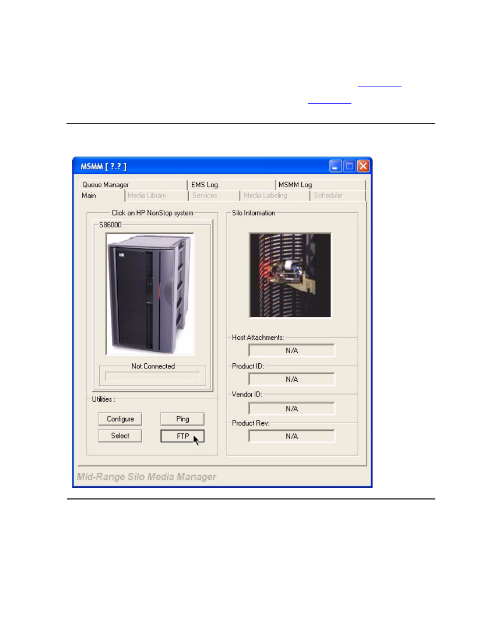 Configuring the server msmm gui, Figure 5-1, Msmm main tab | HP NonStop G-Series User Manual | Page 76 / 216